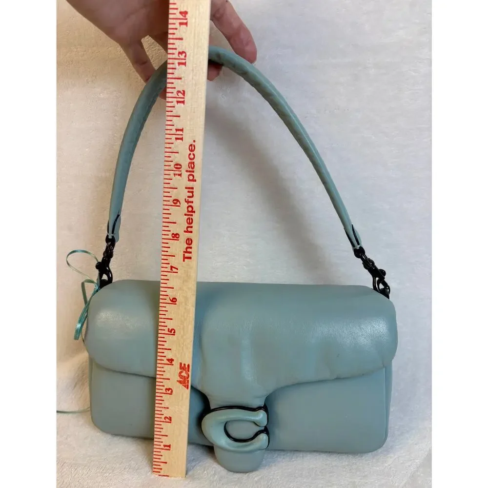 Coach Pillow Tabby Shoulder Bag 26 in Aqua Leather